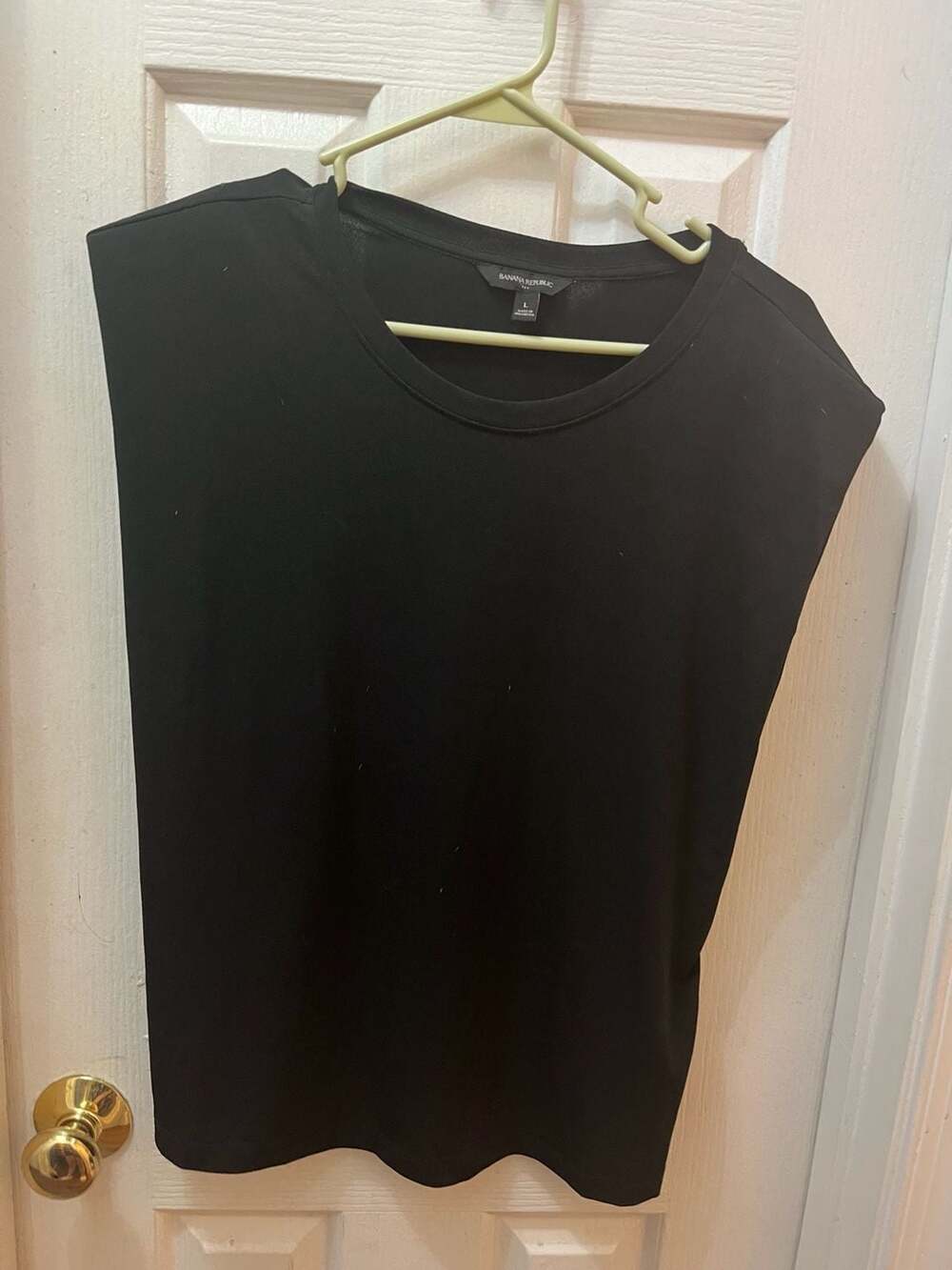 Banana Republic Black Sleeveless Crewneck Tank Top Size L